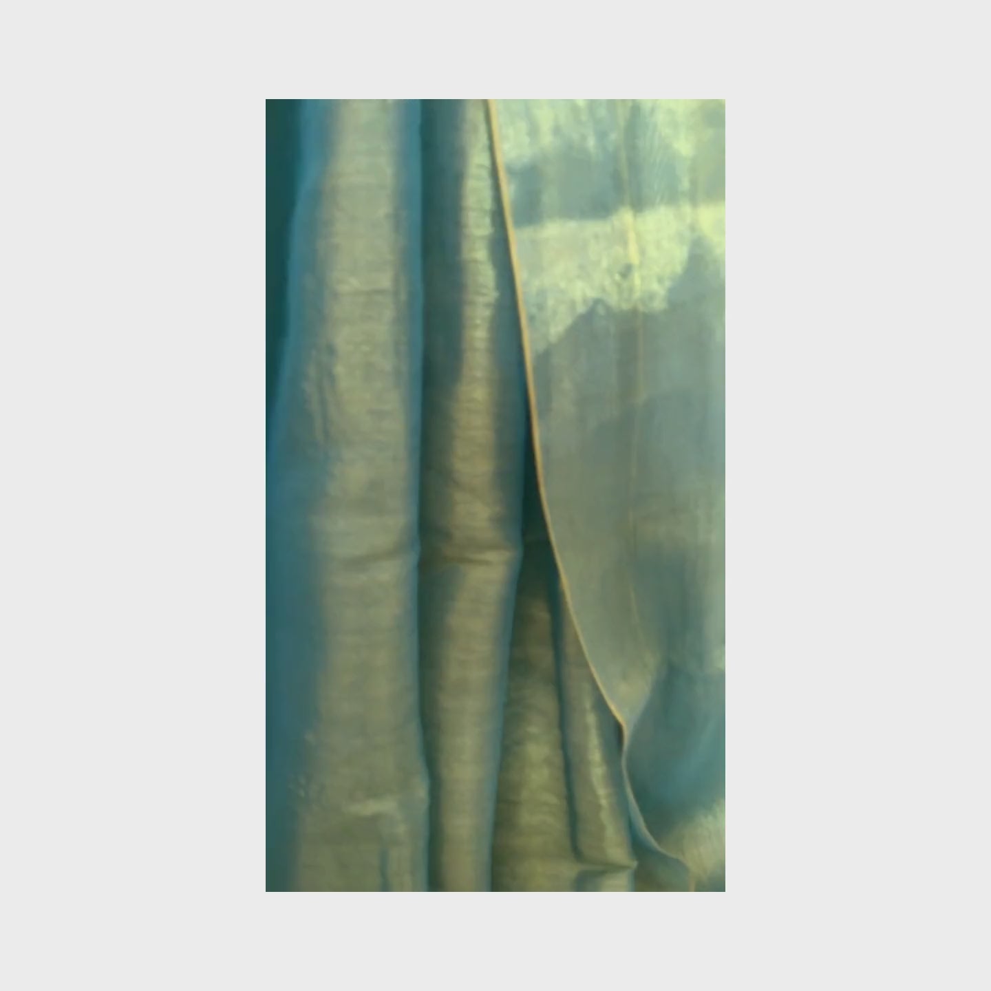 Tarana, Blue Raga Cotton Tissue Saree with Golden Zari Work by Shobhangini
