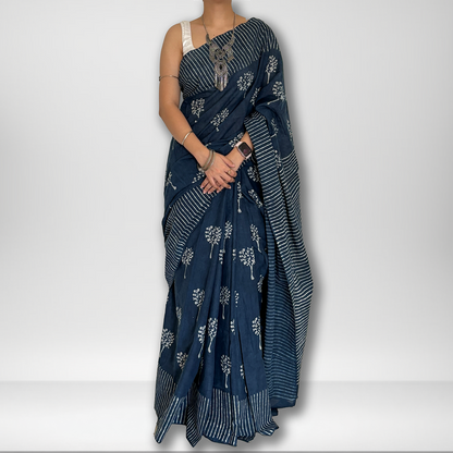 Ganga | Block Print Saree