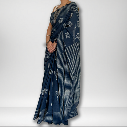 Ganga | Block Print Saree